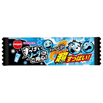 明治チューインガム すっぱいソーダにご用心 3個×20袋入|お菓子 ガム フーセンガム ソーダ