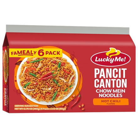 イマイ MON パンシットCホットチリ 360g(60gX6)×12袋入|ラーメン インスタントめん 袋麺 フィリピン 焼きそば 輸入食品 激辛 おすすめ 通販 美味しい