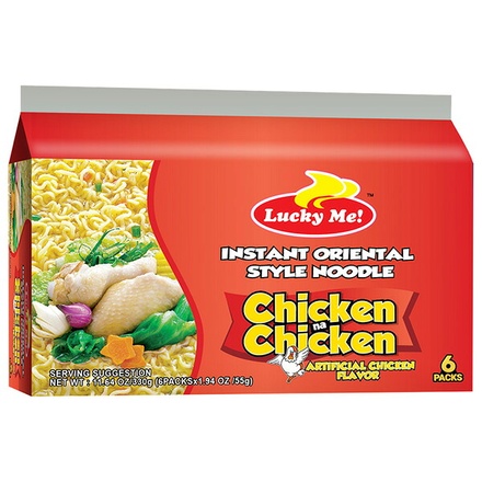 イマイ ラッキーミー ヌードルチキン 330g(55gX6)×12袋入|ラーメン インスタント 袋麺 ラッキーミー ヌードル チキン フィリピン 輸入 スープ おすすめ