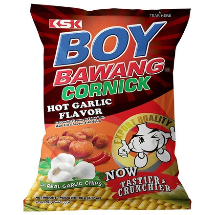 イマイ BOYBAWANG フライドコーン ホットガーリック 90g×20個入|フィリピン お菓子 スナック菓子 コーンスナック ガーリック スパイシー おつまみ