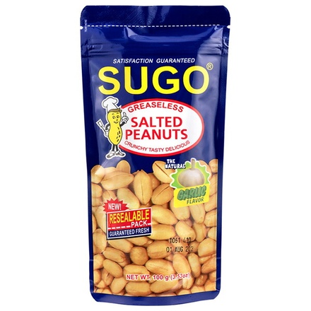 イマイ JOC SUGO 塩&ガーリック ピーナッツ 100g×24個入|フィリピン お菓子 ナッツ ピーナッツ ロースト 落花生 塩気 ガーリック おつまみ
