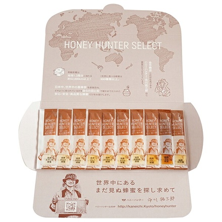 金市商店 スティックハニープラス ハニーハンターセレクト 10種類食べ比べ 80g(8g×10本)×1袋入|一般食品 はちみつ 食べ比べ スティック 嗜好品