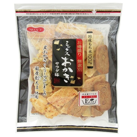 北越 お得盛り ミックスおかき サラダ味 150g×12袋入 メーカー 問屋直送|お菓子 おかき あられ 袋 チャック付き袋 お徳用大袋