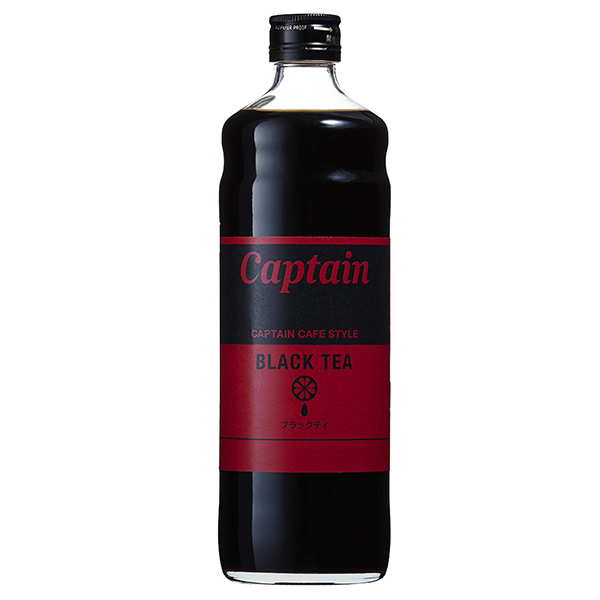 中村商店 キャプテン ブラックティ 600ml瓶×12本入×(2ケース)|アイスティー レモンティー ミルクティー 紅茶 シロップ 希釈
