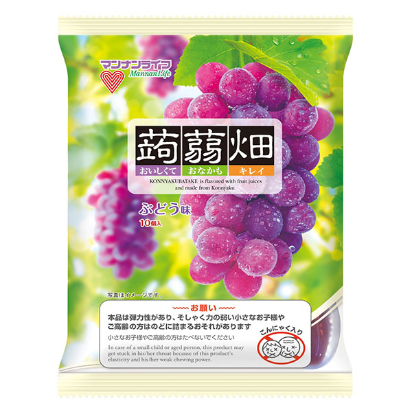 マンナンライフ 蒟蒻畑 ぶどう味 (25g×10個)×12袋入|お菓子 デザート こんにゃくゼリー 葡萄 ブドウ