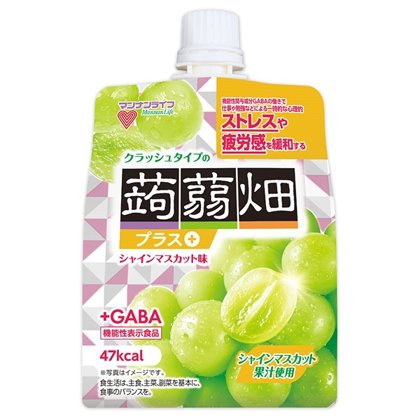 マンナンライフ クラッシュタイプの蒟蒻畑プラス シャインマスカット味 150gパウチ×30本入|ゼリー飲料 こんにゃくゼリー マスカット