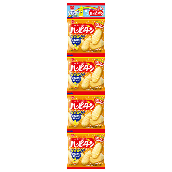 亀田製菓 ハッピーターンミニ4連 60g(15g×4)×10袋入×(2ケース)|せんべい お菓子 米菓 おやつ 袋 おつまみ