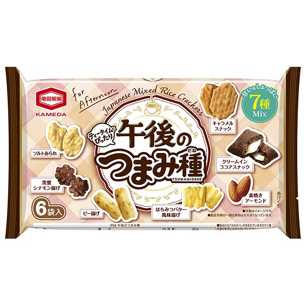 亀田製菓 午後のつまみ種 95g×12袋入|おかき お菓子 あられ おやつ 袋 おつまみ
