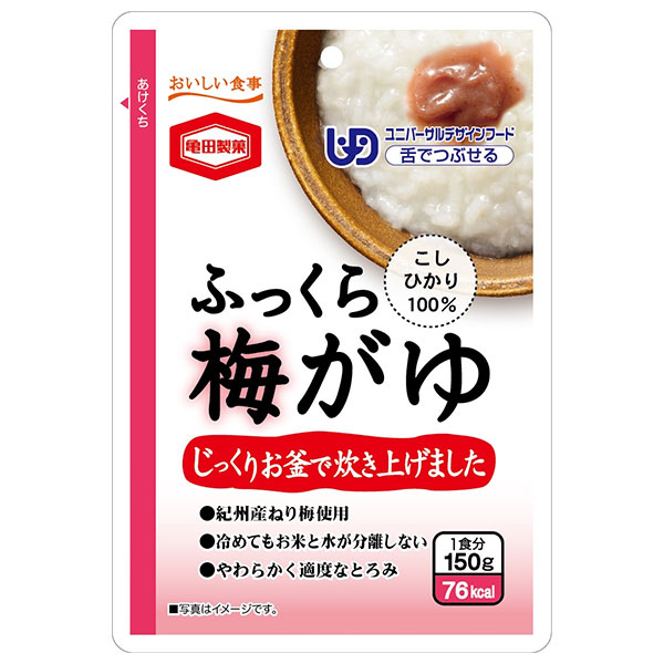 亀田製菓 ふっくら梅がゆ 150gパウチ×36袋入|レトルト食品 おかゆ うめ ご飯