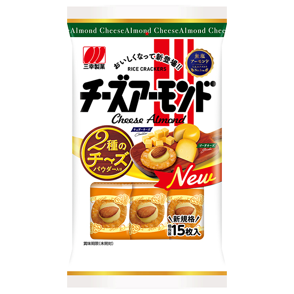 三幸製菓 チーズアーモンド 15枚×16袋入 メーカー 問屋直送|お菓子 おつまみ・せんべい 袋