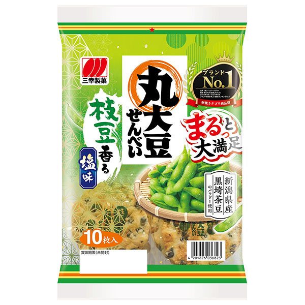 三幸製菓 丸大豆せんべい 枝豆香る塩味 10枚×12袋入|お菓子 おつまみ せんべい 袋 堅焼き 堅焼きせんべい 煎餅 枝豆 塩