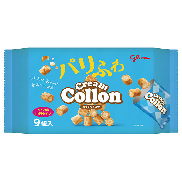 江崎グリコ クリームコロン大袋 あっさりミルク 9袋×12個入|お菓子 おやつ Collon