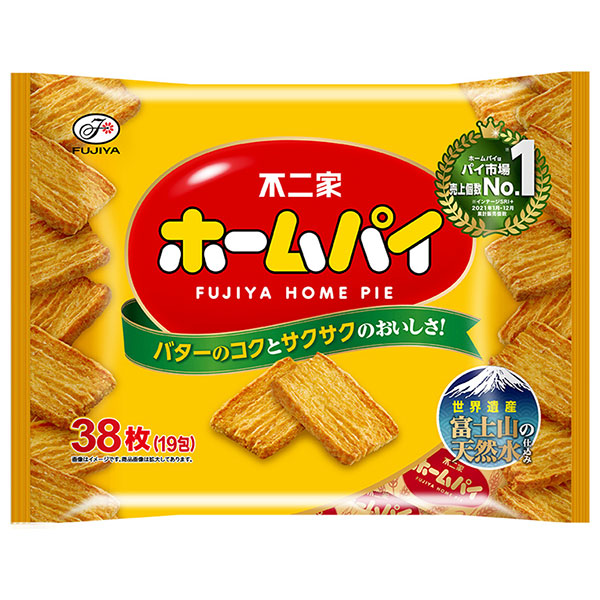 不二家 ホームパイ 38枚(19包)×16袋入 メーカー 問屋直送|お菓子 洋菓子 焼き菓子 パイ 袋