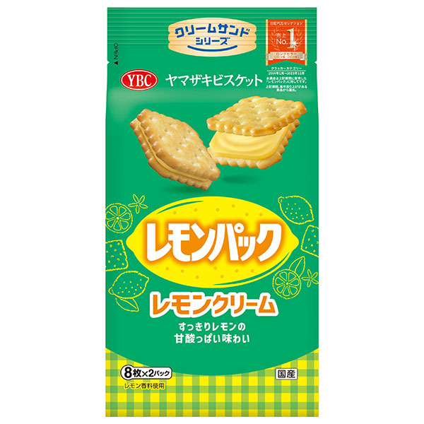 ヤマザキビスケット レモンパック (8枚×2P)×12袋入|お菓子 クラッカー サンド レモンクリーム スタンドパック