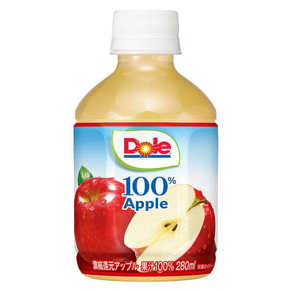 大塚食品 Dole アップル 100% 280mlペットボトル×24本入|りんご アップル 果汁100% PET