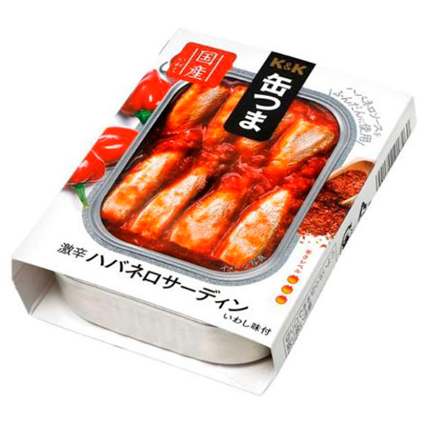 メーカー/問屋直送品・代引不可】国分 K&K 缶つま 激辛ハバネロサーディン 105g×6個入×(2ケース)| いわし 缶詰 イワシ 缶詰め おつまみ