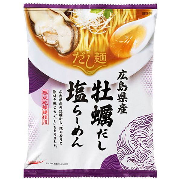 国分 tabete だし麺 広島県産 牡蠣だし塩らーめん 106g×10袋入 メーカー 問屋直送|即席めん ラーメン