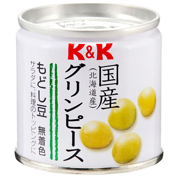 国分 K&K 国産 グリンピース 無着色 85g×6個入 メーカー 問屋直送|おつまみ 缶詰 豆
