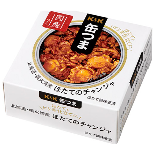 国分 K&K 缶つま 北海道噴火湾産 ほたてのチャンジャ 45g×6個入 メーカー 問屋直送|おつまみ 缶詰