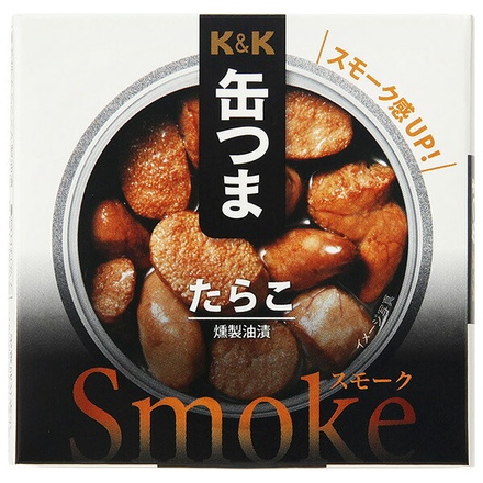 国分 K&K 缶つまSmoke たらこ 50g×6個入 メーカー 問屋直送|おつまみ 缶詰