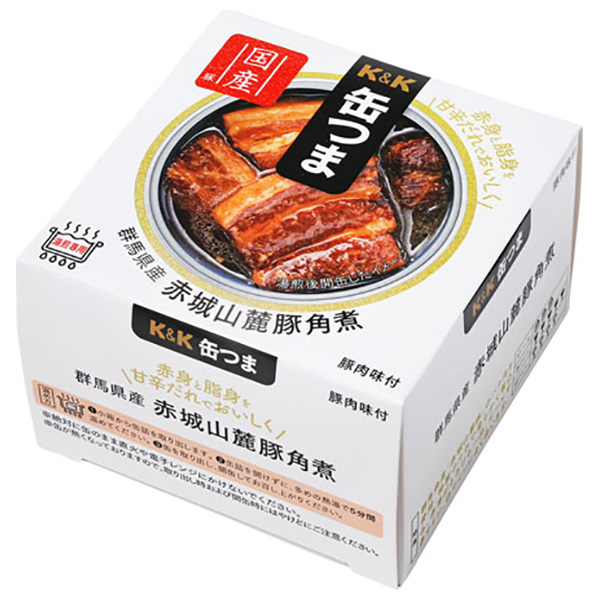 メーカー/問屋直送品・代引不可】国分 K&K 缶つま 群馬県産赤城山麓豚 角煮 携帯缶 150g×6個入×(2ケース)| おつまみ 缶詰