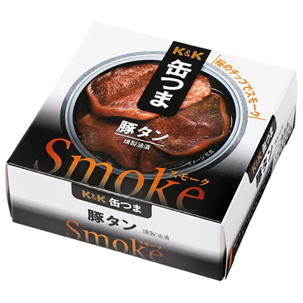 メーカー/問屋直送品・代引不可】国分 K&K 缶つまスモーク 豚タン P4号缶 50g×6個入×(2ケース)| おつまみ 缶詰