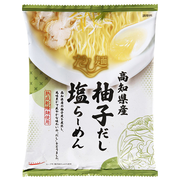 国分 tabete だし麺 高知県産柚子だし 塩ラーメン 102g×10袋入 メーカー 問屋直送|ラーメン インスタント 袋麺