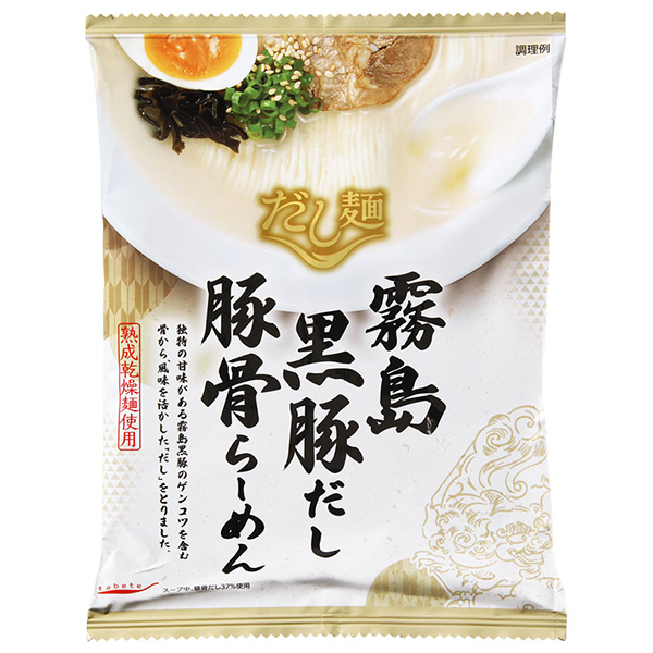 国分 tabete だし麺 霧島黒豚だし 豚骨ラーメン 100g×10袋入 メーカー 問屋直送|ラーメン インスタント 袋麺