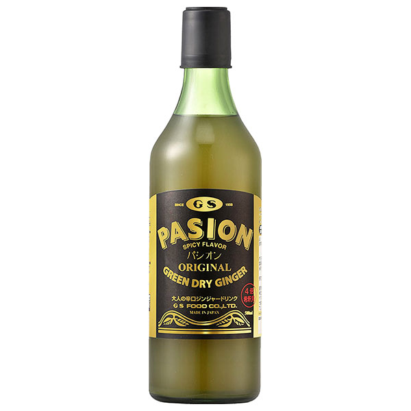 ジーエスフード GS パシオン ジンジャードリンク 500ml瓶×12本入|ジンジャードリンク 辛口 ジンジャーシロップ