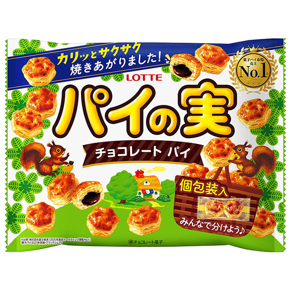 ロッテ パイの実 シェアパック 124g×18袋入|お菓子 チョコ LOTTE シェア 個包装 大袋 チョコパイ スナック