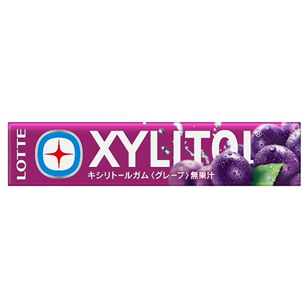 ロッテ キシリトールガム グレープ 14粒×20個入|お菓子 XYLITOL ガム ぶどう 葡萄 ブドウ