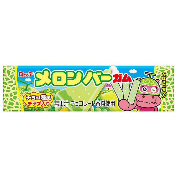 ロッテ メロンバーガム 9枚×15個入|菓子 板ガム メロンバー メロン味