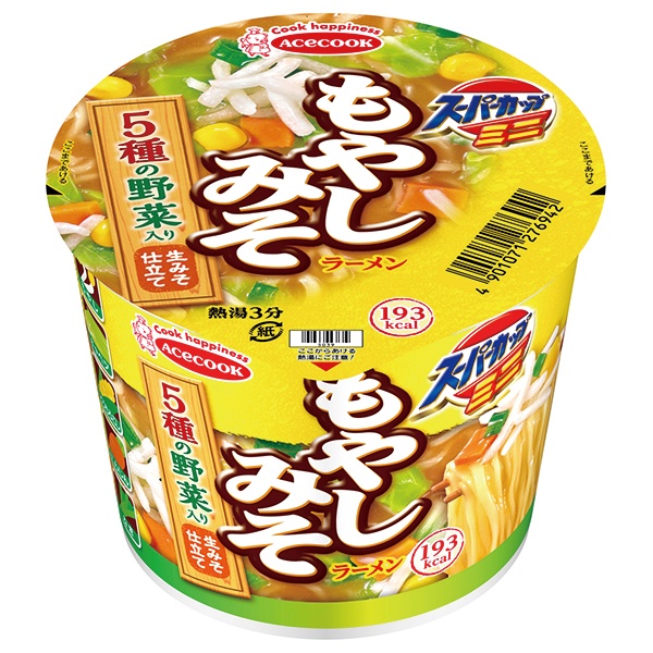 エースコック スーパーカップミニ もやしみそラーメン 51g×12個入|インスタントラーメン 即席 カップめん 味噌 みそ