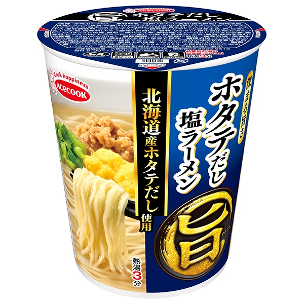 エースコック まる旨 ホタテだし塩ラーメン 56g×12個入|インスタント カップ麺 ラーメン