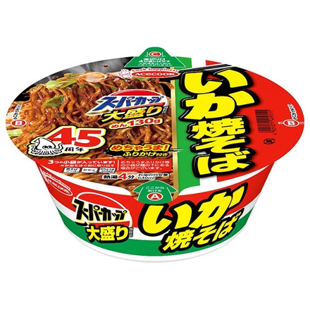 エースコック スーパーカップ 大盛り いか焼そば 166g×12個入|インスタント麺 即席 焼そば カップ麺 大盛り いか いか焼きそば