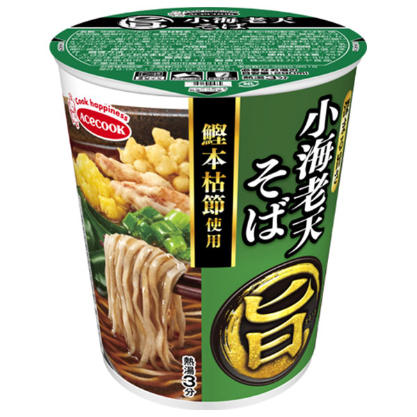 エースコック まる旨 小海老天そば 57g×12個入|カップ麺 インスタント食品 即席 そば