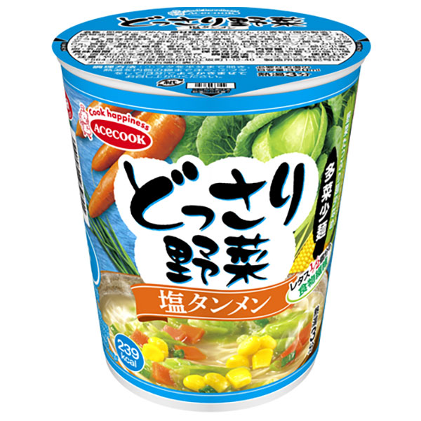エースコック どっさり野菜 塩タンメン 57g×12個入|カップラーメン 塩 インスタント麺 ラーメン 即席
