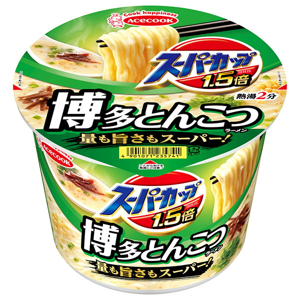 エースコック スーパーカップ1.5倍 とんこつラーメン 111g×12個入|インスタントラーメン 即席 カップめん とんこつ