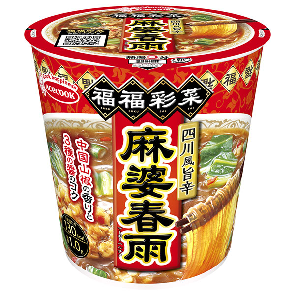 エースコック 福福彩菜 四川風旨辛麻婆春雨 41g×12個入|はるさめ スープ インスタント 即席 マーボー
