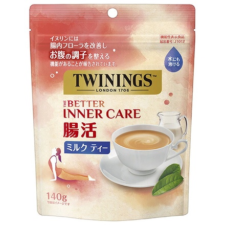 片岡物産 トワイニング 腸活ミルクティー 140g×6袋入|嗜好品 インスタント 紅茶 粉末 ミルクティー 袋 腸活 整える とけやすい リラックス