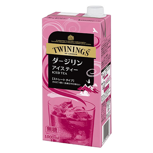 片岡物産 トワイニング アイスティー ダージリン(無糖) 1000ml紙パック×6本入|紅茶 ダージリン