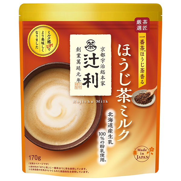 片岡物産 辻利 ほうじ茶ミルク 170g×12袋入|茶飲料 ほうじ茶 乳性 ミルク