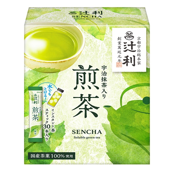 片岡物産 辻利 宇治抹茶入り煎茶 (1.0g×30本)×24箱入|煎茶 抹茶 スティック インスタント HOT アイス