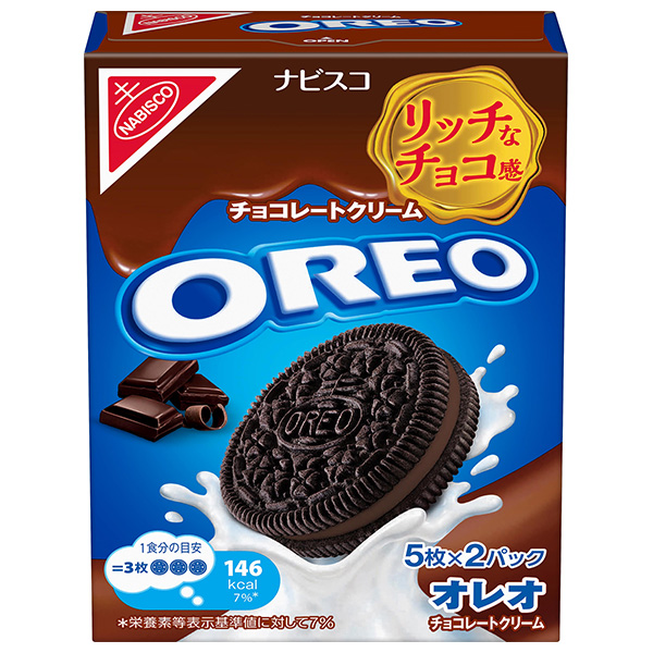 モンデリーズ・ジャパン オレオ チョコレートクリーム (5枚×2P)×12個入 メーカー 問屋直送|お菓子 クッキー OREO チョコレート