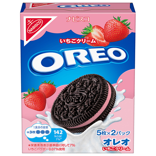 モンデリーズ・ジャパン オレオいちごクリーム 10枚(5×2)×12個入 メーカー 問屋直送|お菓子 クッキー OREO いちご