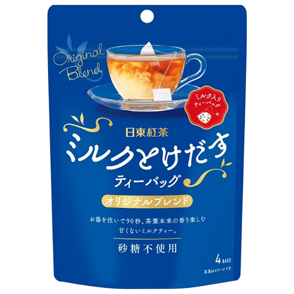 三井農林 日東紅茶 ミルクとけだすティーバッグ オリジナルブレンド (8g×4P)×24袋入|紅茶 粉末 ミルクティー