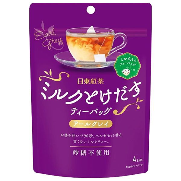 三井農林 日東紅茶 ミルクとけだすティーバッグ アールグレイ (7.5g×4P)×24袋入|紅茶 粉末 アールグレイ ミルク