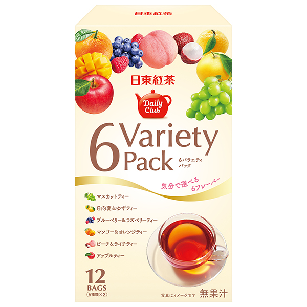 三井農林 日東紅茶 デイリークラブ 6バラエティーパック 1.8g×12袋×72箱入|嗜好品 紅茶 6フレーバー ティーバッグ