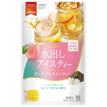 三井農林 日東紅茶 水出しアイスティー ピーチジャスミンティー (3g×10袋)×24(6×4)袋入|インスタント 紅茶 水出し ティーバッグ もも ピーチティー ジャスミンティー