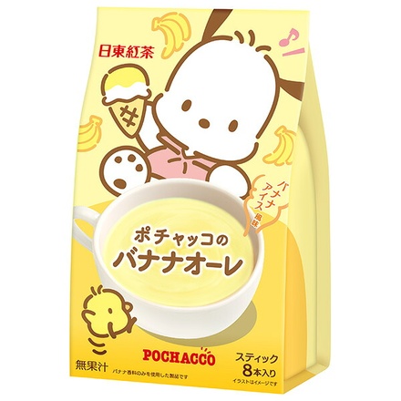 三井農林 日東紅茶 ポチャッコのバナナオーレ バナナアイス風味 (13g×8本)×24袋入|スティック インスタント 粉末 日東紅茶限定フレーバー バナナオーレ バナナアイス風味